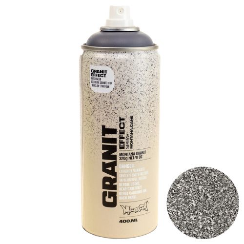 Floristik24 Tinta spray efeito spray tinta granito Montana spray cinza 400ml