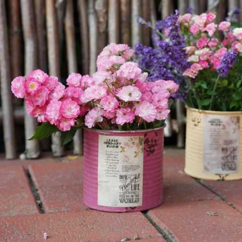 Itens Lata decorativa, estilo shabby chic, metal, Ø11cm A10,5cm, várias cores