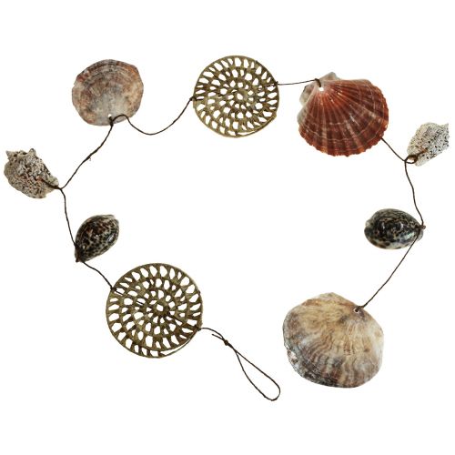 Itens Decoração de parede decorativa marítima, guirlanda de conchas, guirlanda marítima L125cm