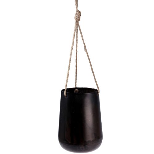 Floristik24 Cesta suspensa vaso de flores de metal para pendurar marrom 22/20/16,5 cm conjunto de 3