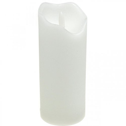 Vela LED com timer cera real vela branca pilar H17cm