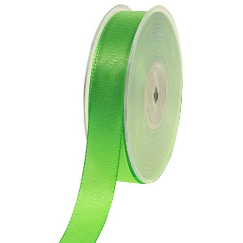 Floristik24 Fita para presente e decoração verde maçã 25mm 50m