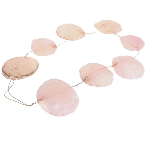 Floristik24 Guirlanda de conchas guirlanda de conchas de madrepérola Capiz rosa L108cm