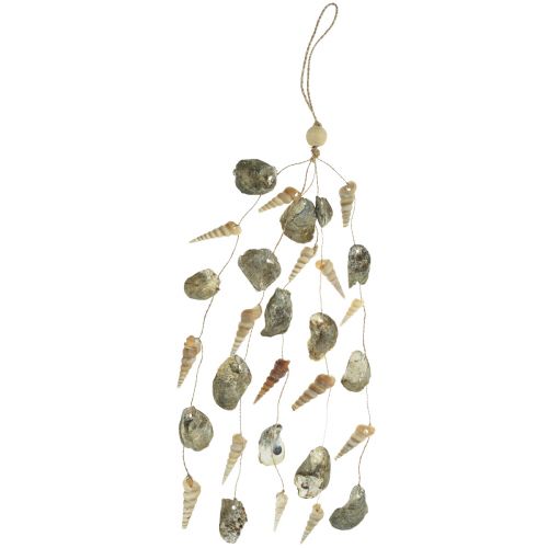 Carrilhão de vento marítimo conchas decorativas conchas 58cm