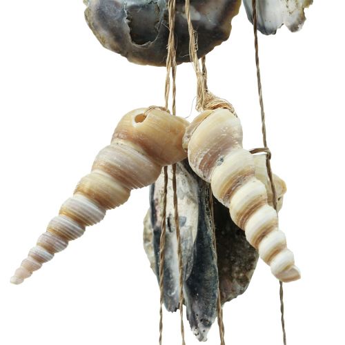 Carrilhão de vento marítimo conchas decorativas conchas 58cm
