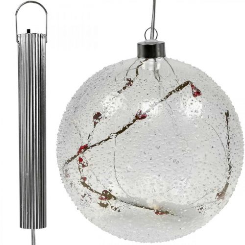 Itens Bola de Natal LED corrente de luz de vidro corações Ø15cm