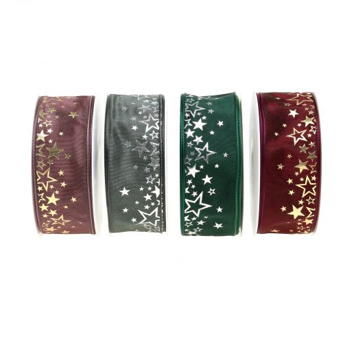 Itens Fita Deco com padrão estrela 40mm 25m