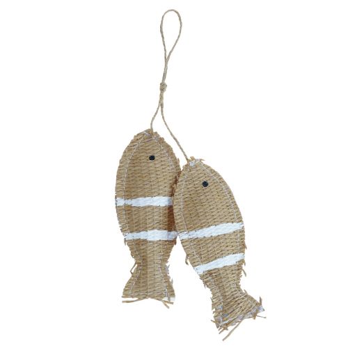 Floristik24 Pendurar decoração peixe deco para pendurar decoração marítima riscas 14,5×6cm
