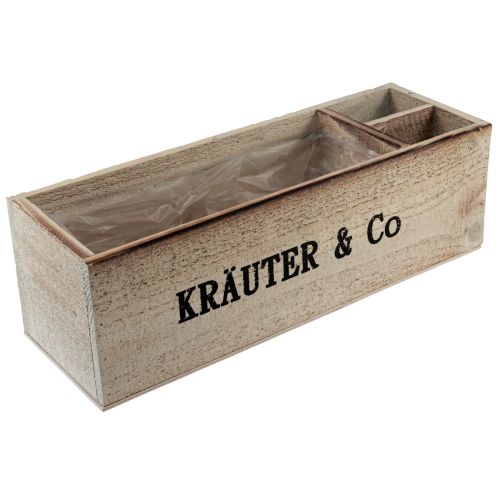 Caixa para ervas caixa para ervas em madeira natural 39×13×12cm