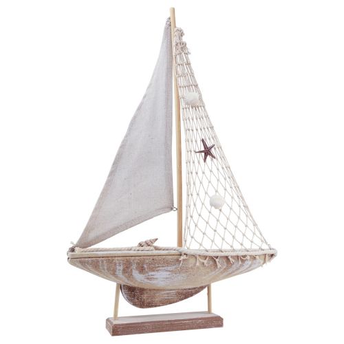 Floristik24 Decoração de veleiro decoração marítima de veleiro 31,5×5,5×48cm