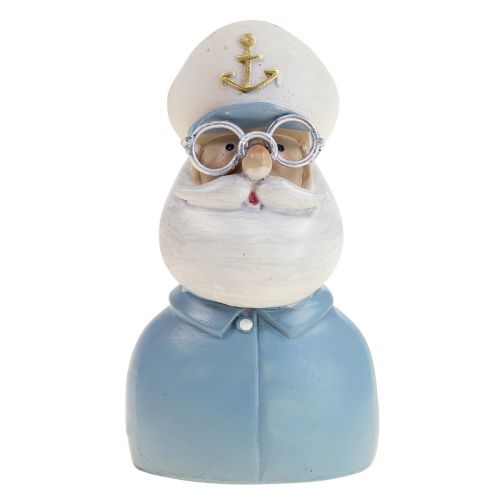 Floristik24 Figura de decoração marítima capitão com óculos decoração de verão Alt.11,5cm