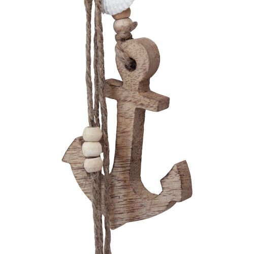 Itens Cabide decorativo madeira marítima cavalo-marinho âncora peixe C60cm