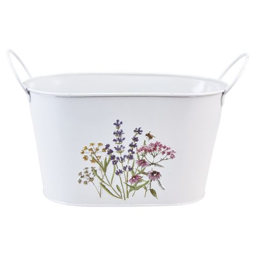 Itens Tigela de flores feita de plantador de metal 27 × 16 × 15,5 cm