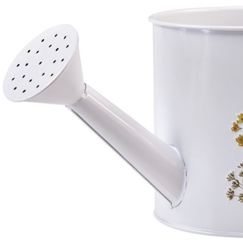 Itens Regador metálico para plantio em vaso branco 13,5cm