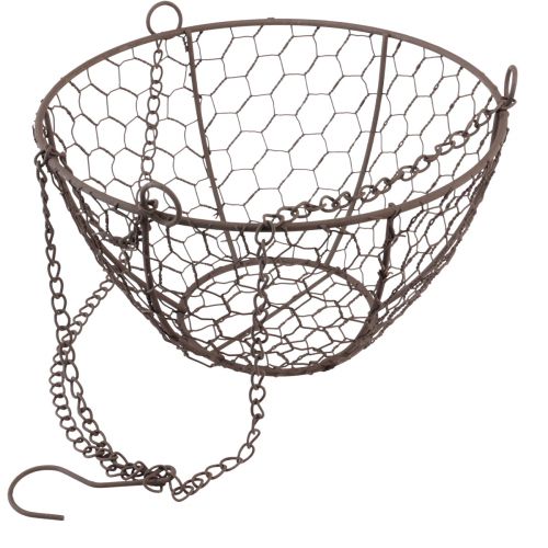 Itens Cesto de arame para pendurar cesto suspenso metal ferrugem Ø21cm
