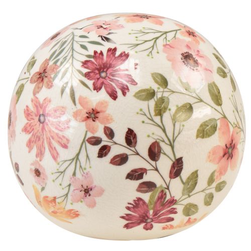 Floristik24 Bola de cerâmica com flores em faiança decorativa de cerâmica 12cm