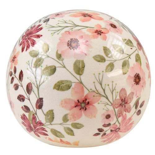 Floristik24 Bola de cerâmica com flores em faiança decorativa de cerâmica 12cm