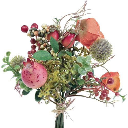 Floristik24 Buquê de flores artificiais physalis globo cardo decoração romã 21cm