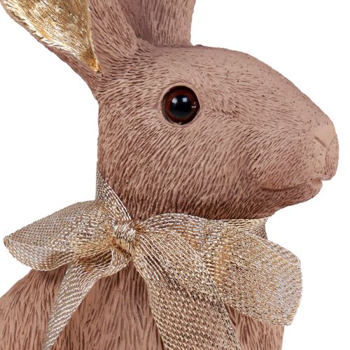 Floristik24 Coelhinho da Páscoa decoração coelhinho com laço decoração marrom Páscoa 35cm