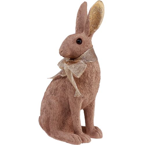 Coelhinho da Páscoa decoração coelhinho com laço marrom decoração de Páscoa 25cm