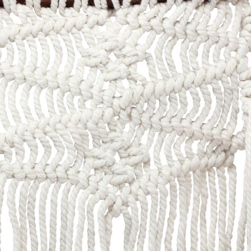 Itens Suspensão de parede macrame boho decoração de parede creme 18,5×48cm