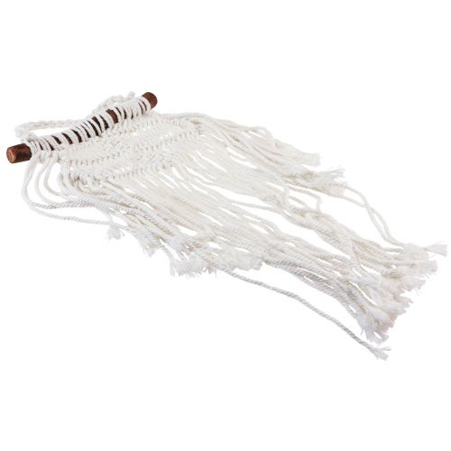 Itens Suspensão de parede macrame boho decoração de parede creme 18,5×48cm