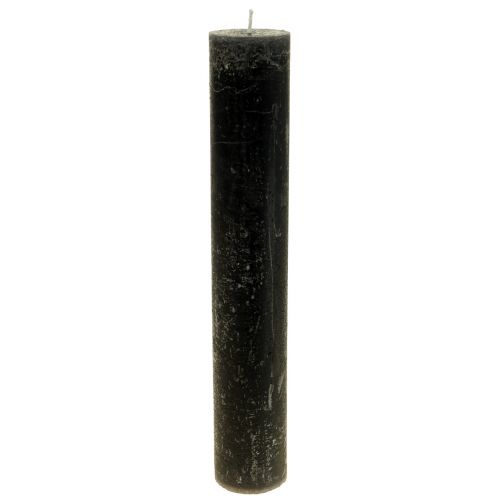 Velas grandes, velas em bastão, cor sólida antracite, 50x300mm, 4 peças