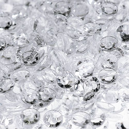 Floristik24 Diamantes acrílicos Ø4mm claro 110g