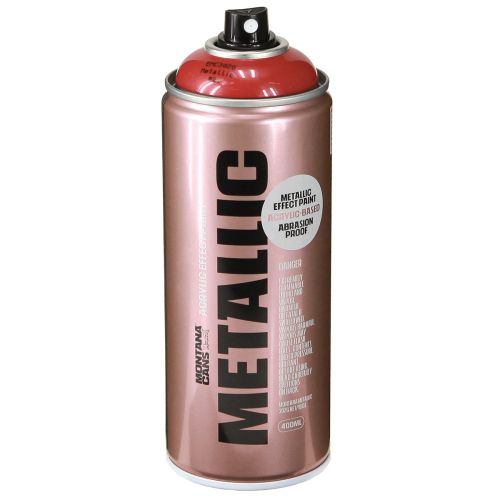 Spray acrílico vermelho metálico Montana Cans efeito spray 400ml