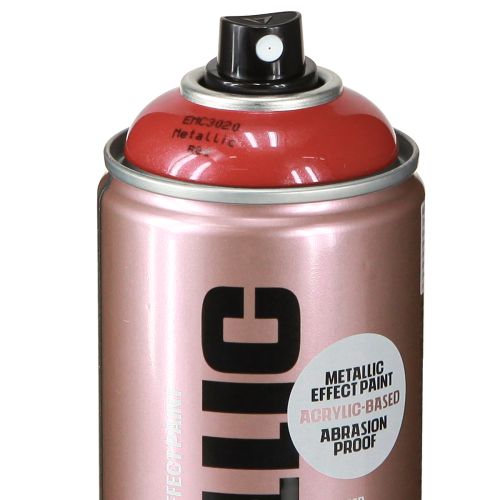 Itens Spray acrílico vermelho metálico Montana Cans efeito spray 400ml