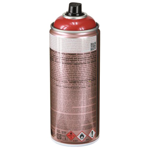 Itens Spray acrílico vermelho metálico Montana Cans efeito spray 400ml