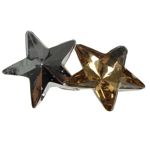 Itens Estrelas de acrílico espalhado Ø1,5cm ouro 100g
