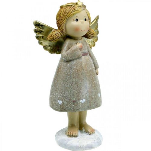 Floristik24 Decoração do advento, anjo da guarda, anjo de natal, figura de anjo H24cm