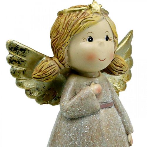 Floristik24 Decoração do advento, anjo da guarda, anjo de natal, figura de anjo H24cm