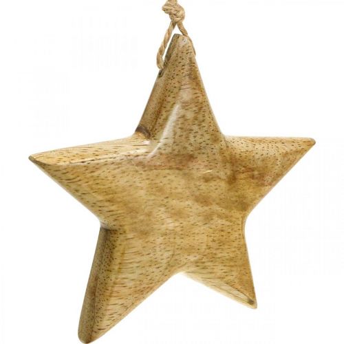 Itens Decoração de advento, estrela de madeira, estrela de decoração de Natal Alt.9cm 3 unidades