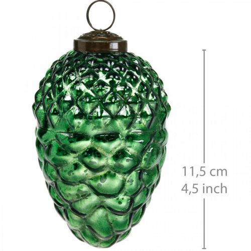 Floristik24 Decoração do Advento, cones decorativos, frutas de outono em vidro real, aparência antiga Ø7cm Alt.11.5cm 6 unidades