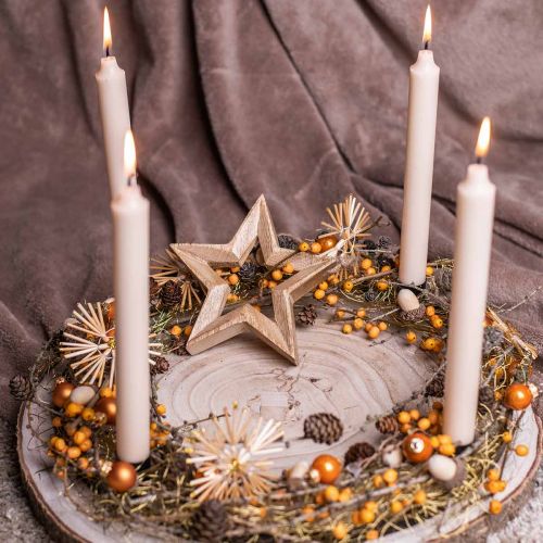 Floristik24 Estrela de decoração do advento em madeira Estrela de decoração de natal H14.5cm