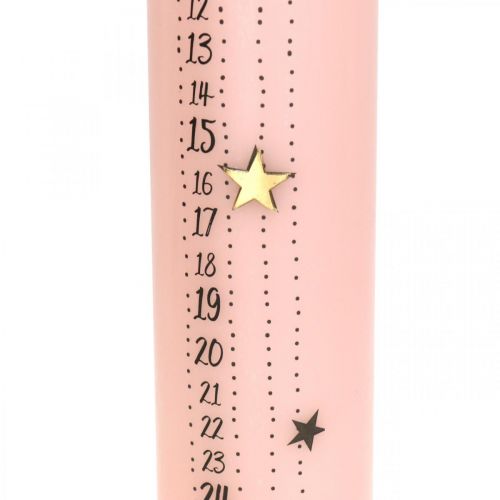 Itens Vela do calendário do advento vela pilar rosa advento 250/50mm