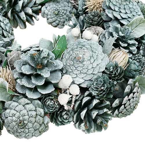 Grinalda do Advento com cones verdes Ø35cm | Floristik24.pt
