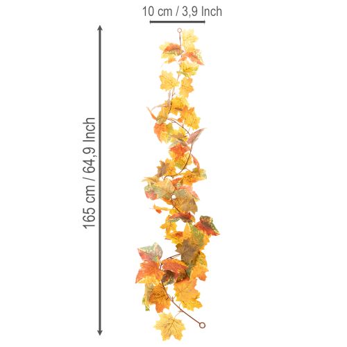 Itens Guirlanda artificial de bordo, decoração de outono, 165 cm