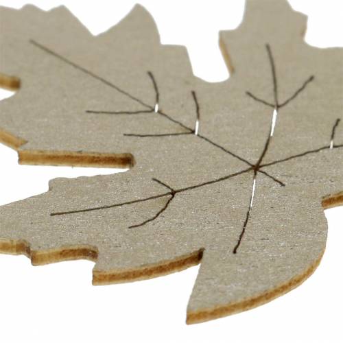 Itens Folhas de bordo decorativas dispersas amarelas, marrons, platina sortidas 4 cm 72 unidades