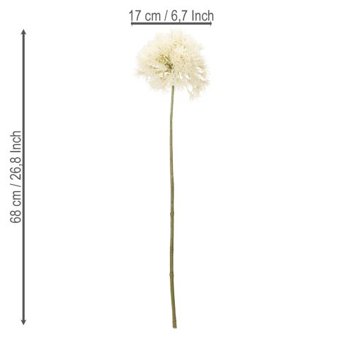 Itens Flor artificial de alho-poró, design delicado para uso interno, 68 cm