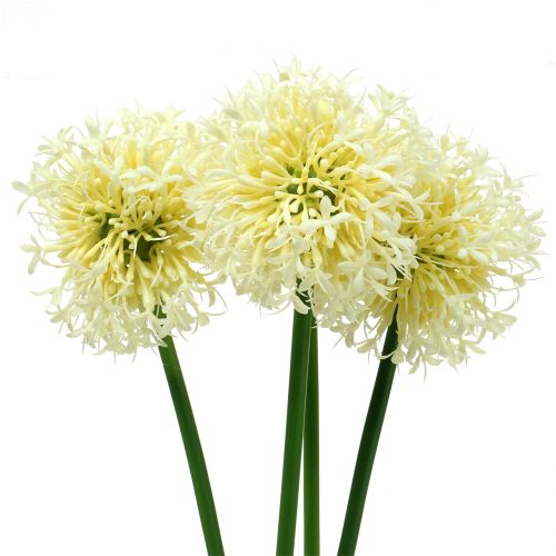 Cebola decorativa Allium branca artificial 51 cm 4 unidades