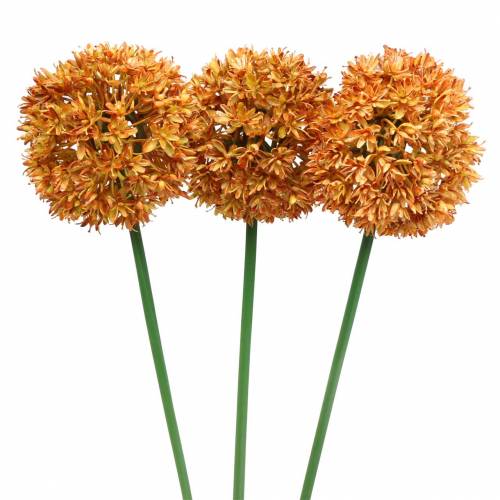 Itens Cebola decorativa Allium laranja artificial 70 cm 3 unidades