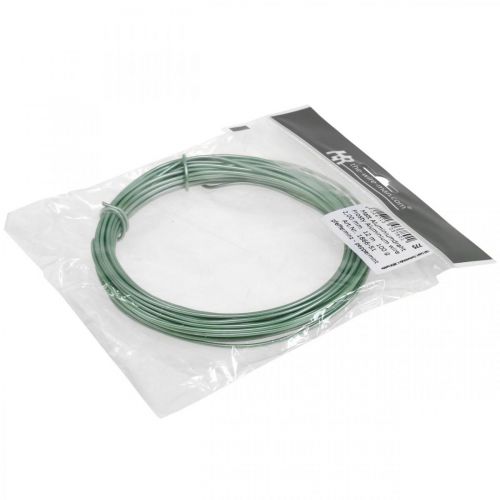 Floristik24 Fio de alumínio Ø2mm Verde Mate 100g 12m