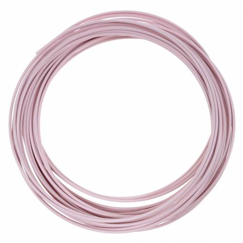 Fio de alumínio Ø2mm rosa pastel 100g 12m