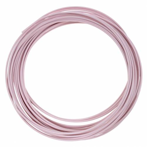 Fio de alumínio Ø2mm rosa pastel 100g 12m