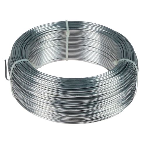 Floristik24 Fio de alumínio fio de alumínio 2mm fio de joalheria prata 118m 1kg