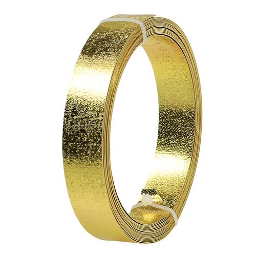 Floristik24 Arame liso dourado fosco 20mm 5m