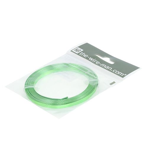 Itens Fio plano de alumínio verde 5 mm x 1 mm 2,5 m